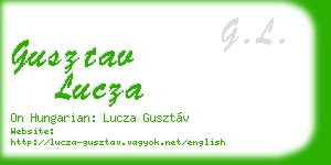 gusztav lucza business card